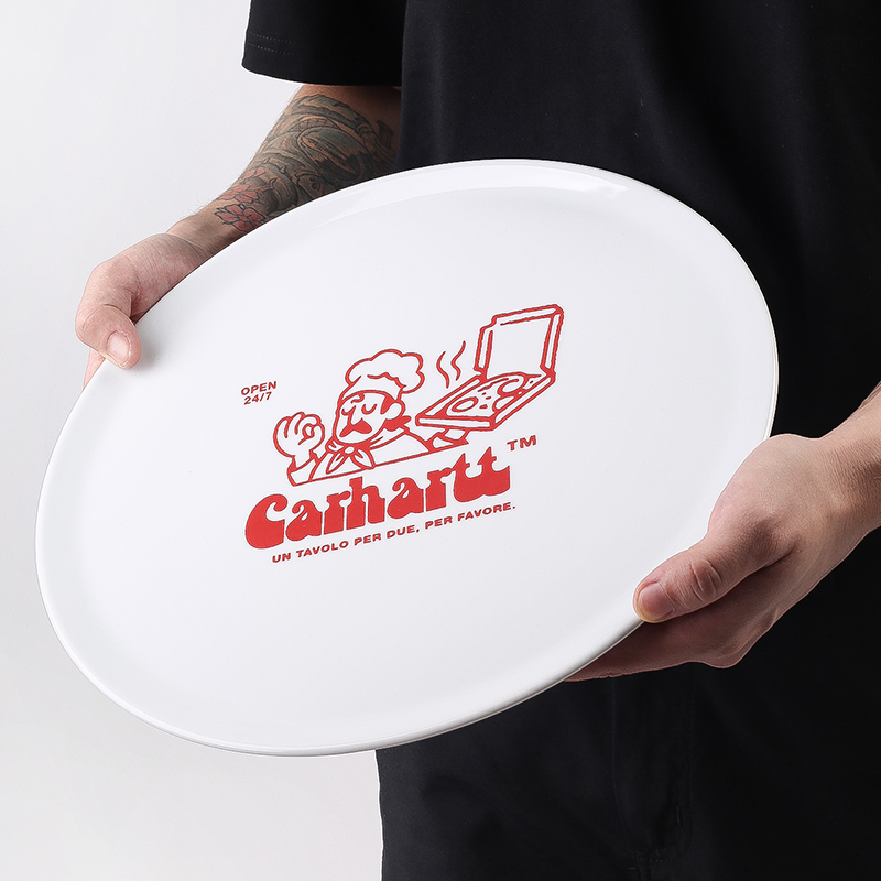 Тарелка для пиццы Carhartt WIP Bene Pizza Plate (I028073-white)  - цена, описание, фото 1